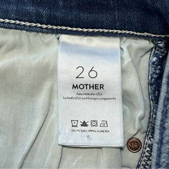 MOTHER Rascal Ankle Step Fray Denim Jeans High Rise Waist Raw Hem Distressed 26 - Picture 12 of 15